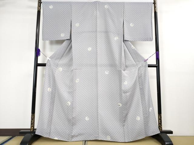 平和屋本店■極上 夏物 小紋 花織 紋絽 手描き 蛍 蜻蛉 草花 逸品 DZAA4929kh5