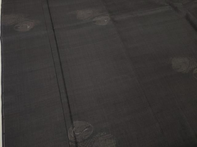 平和屋本店■希少 本場結城紬 重要無形文化財 160亀甲 飛び亀甲柄 貝合わせ 青褐色地 逸品 未使用 DZAA4932kh5