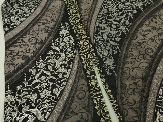 平和屋本店■極上 男性 陣羽織 片身替わり 花唐草文 金銀糸 逸品 DZAA4953kh5