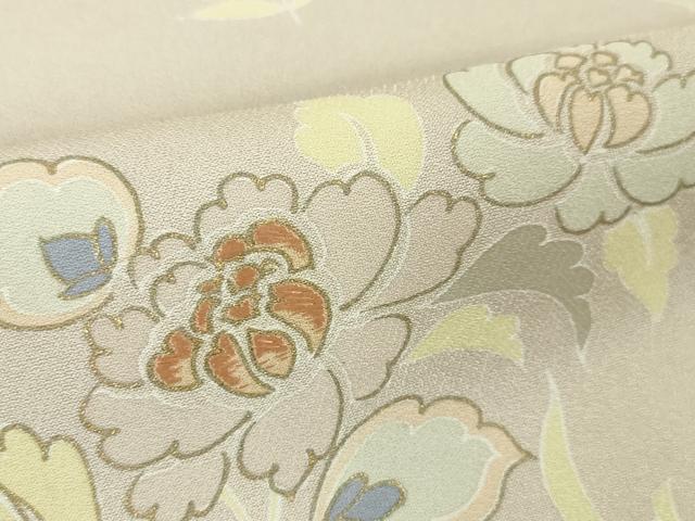 平和屋本店●極上 創業460年・千總 訪問着 刺繍 吉祥花文 薄梅鼠色地 金彩 松坂屋扱い 逸品 未使用 DZAA4958kh5