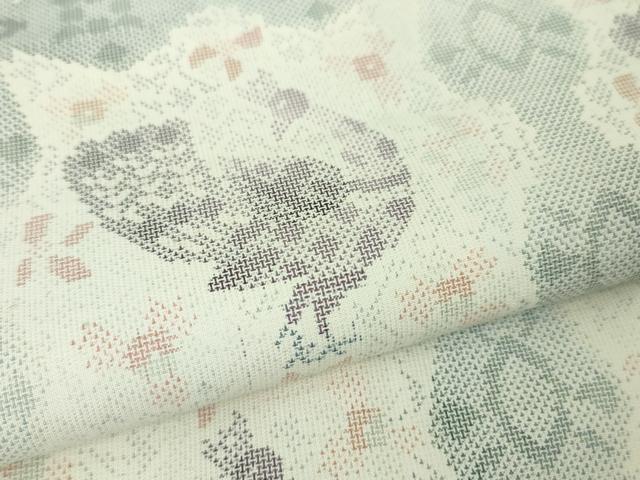 平和屋本店●極上 本場大島紬 白大島 恵大島織物謹製 白恵泥 西武百貨店扱い 証紙付き 逸品 未使用 DZAA4968kh5