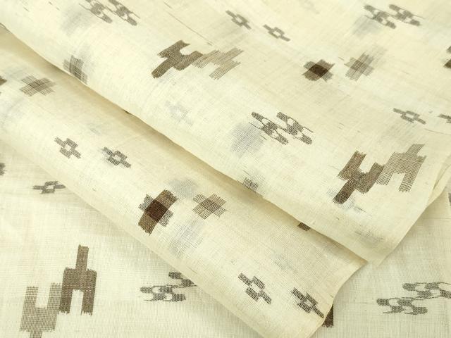 平和屋本店*極上 夏物 沖縄県無形文化財指定 本場八重山上布 麻 逸品 未使用 DZAA4978kh5