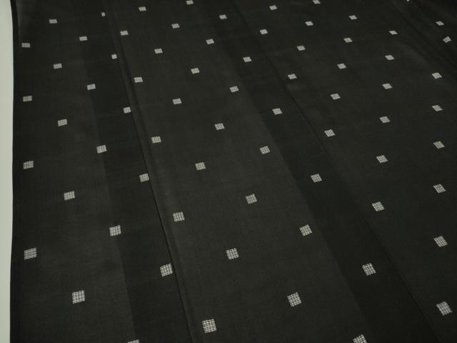 平和屋本店*極上 夏物 銀座もとじ 紗紬 色紙文 黒地 逸品 DZAA4979kh5