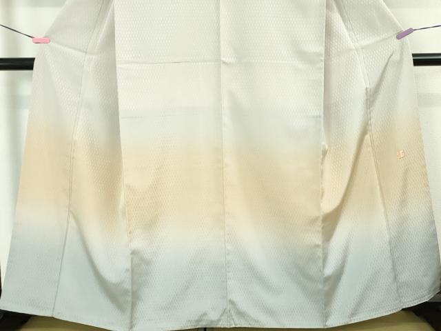 平和屋本店●極上 伝統工芸士 曽根武勇 訪問着 お召地 菱地紋 暈し染め 大丸扱い 逸品 DZAA5011kh5