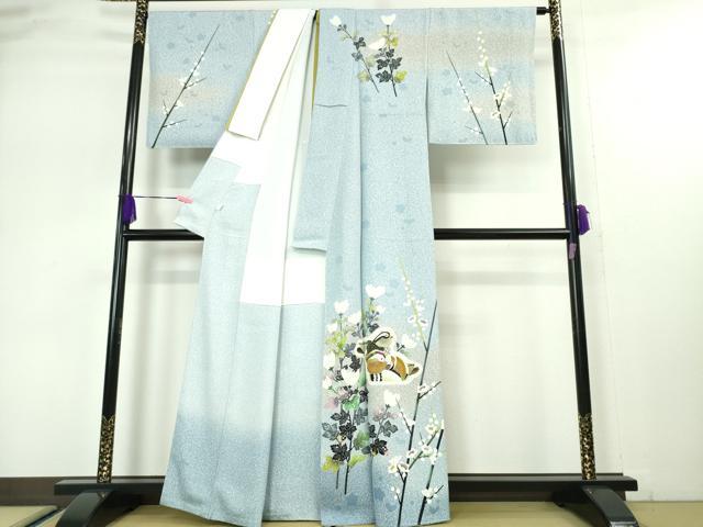 平和屋本店■極上 人間国宝 羽田登喜男 TOKIOetTOKI 訪問着 たたき染め 鴛鴦吉祥花文 暈し染め 逸品 未使用 DZAA5043kh5