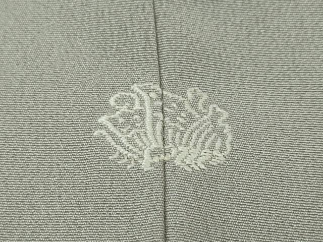 平和屋本店●極上 創業460年・千總 訪問着 刺繍 名物裂切嵌花鳥文 錫色地 金糸 高島屋扱い 逸品 DZAA5046kh5