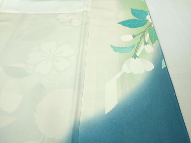 平和屋本店●極上 創業460年・千總 振袖 駒刺繍 枝垂れ吉祥花文 暈し染め 金彩 三越扱い 逸品 DZAA5047kh5