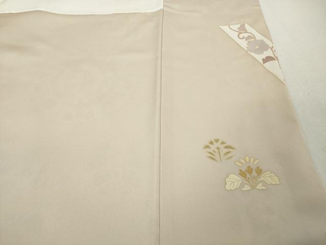 平和屋本店■極上 創業460年・千總 訪問着 駒刺繍 正倉院鳳凰花文 薄い灰梅色地 金彩 三越扱い 逸品 未使用 DZAA5052kh5