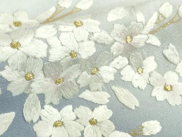 平和屋本店●極上 訪問着 総刺繍 舞桜 暈し染め 金糸 逸品 DZAA5056kh5