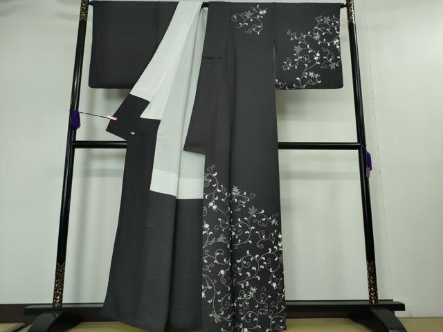 平和屋本店●極上 金彩友禅 卓越技能者 名工 和田光正 訪問着 袋帯セット 花唐草文 白金千年箔 銀彩 銀通し地 さが美扱い 逸品 DZAA5060kh5