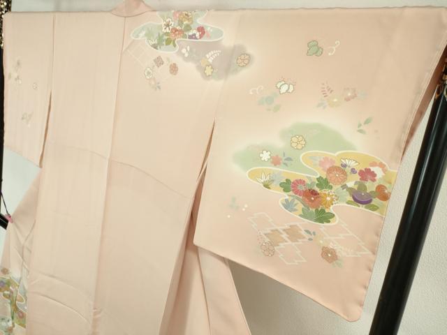 平和屋本店●極上 創業460年・千總 訪問着 駒刺繍 吉祥花文 虹色地 暈し染め 金彩 逸品 DZAA5065kh5