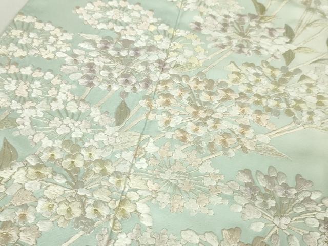 平和屋本店●極上 訪問着 総刺繍 紫陽花 暈し染め 金糸 反端付き 逸品 未使用 DZAA5070kh6