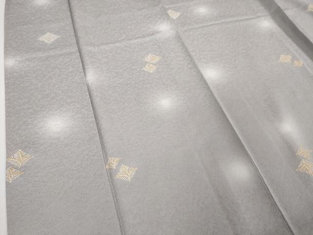 平和屋本店●極上 小紋 松葉菱文 蛍暈し 暁鼠色地 金彩 逸品 DZAA5093kh5
