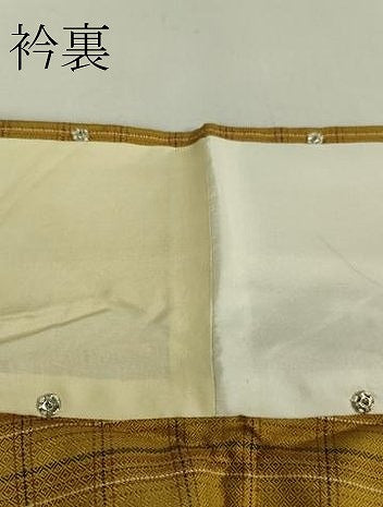 平和屋本店▽極上 本場黄八丈 まるまなこ 綾織 紬 単衣 格子 逸品 DZAA5097kh5