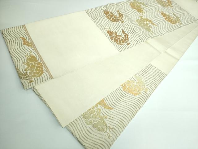 平和屋本店■最高級 龍村平蔵製 六通柄袋帯 名物荒磯錦 金銀糸 逸品 DZAA5123kh5