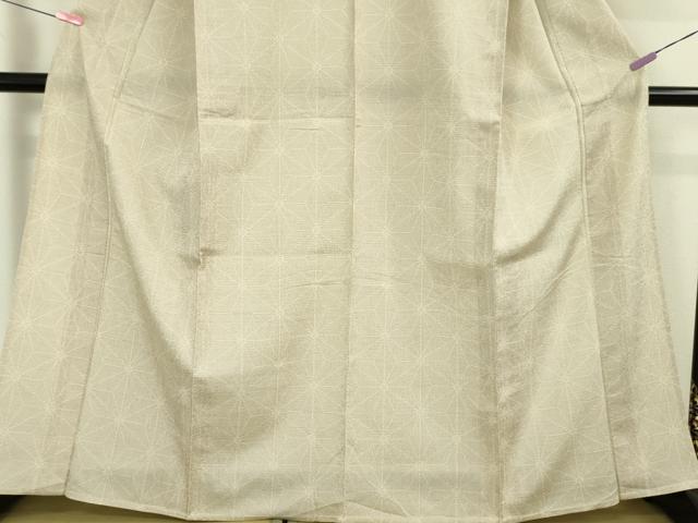 平和屋本店▽極上 白鷹お召 単衣 110亀甲 麻の葉 逸品 未使用 DZAA5224kh5