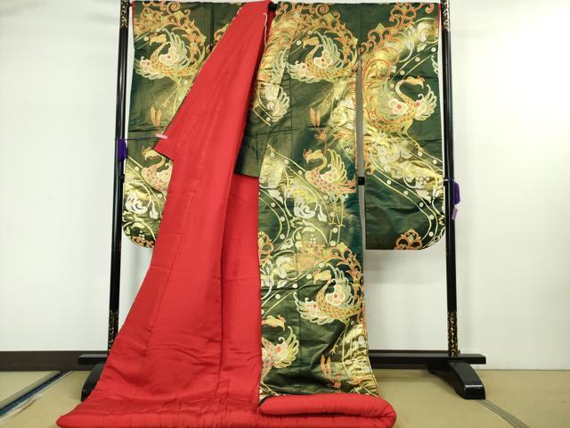 平和屋本店■極上 西陣 川島織物 色打掛 和装 婚礼 結婚式 花嫁 神社挙式 鳳凰更紗花文 金銀糸 逸品 DZAA5240kh5