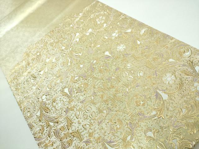 平和屋本店■極上 太鼓柄袋帯 洋花文 金彩 逸品 DZAA5323kh5