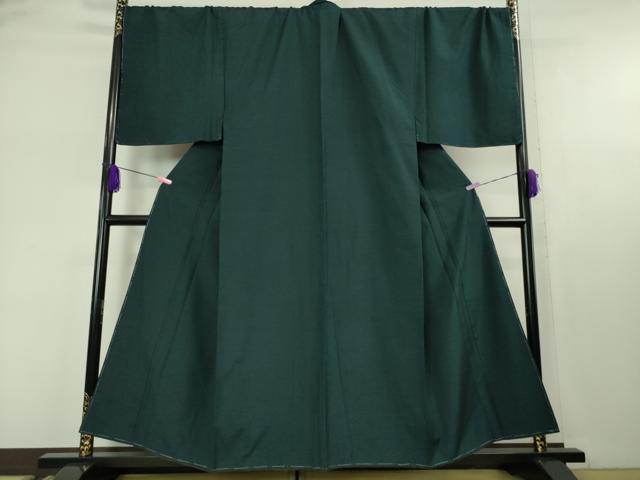 平和屋本店■極上 男性 紬 アンサンブル 長羽織・長襦袢(袷)3点セット 色無地 褐返色 キングサイズ 逸品 未使用 DZAA5375kh5
