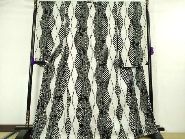平和屋本店■極上 本疋田絞り 小振袖 立涌 蔦の葉 麻の葉 逸品 DZAA5382kh5