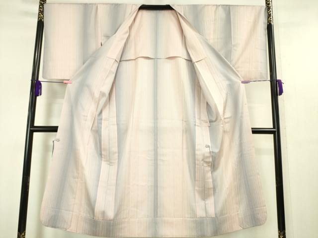 平和屋本店■極上 伝統工芸士 絣加工士 徳永弘 道行コート 雨コート 単衣 ロング丈 暈し染 三井織物謹製 反端付き 逸品 未使用 DZAA5391kh5