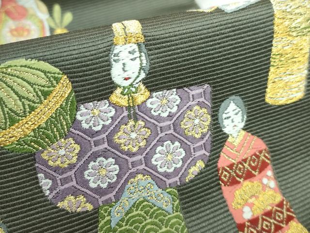 平和屋本店●極上 西陣の老舗 1782年創業 山下織物 相馬紀行 六通柄袋帯 唐織 玩具 岩井茶色地 金糸 逸品 DZAA5436kh5
