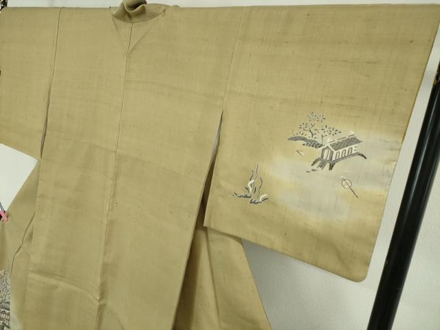 平和屋本店●極上 染織の名門 しょうざん 生紬 訪問着 浦島太郎 竜宮城 証紙付き 逸品 DZAA5532kh5