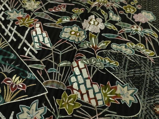平和屋本店■極上 中国三大刺繍 スワトウ刺繍 汕頭刺繍 総刺繍 訪問着 風景花文 金糸 逸品 DZAA5608kh5