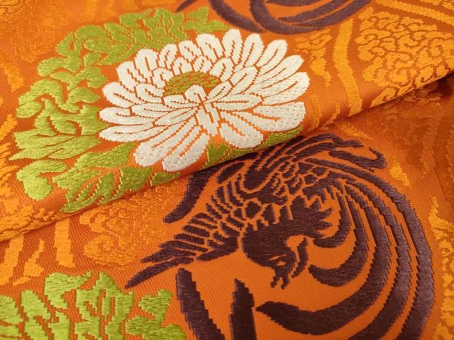 平和屋本店■希少 十二単 表着・打衣・五衣 唐織 鳳凰華丸文 逸品 DZAA5610kh5