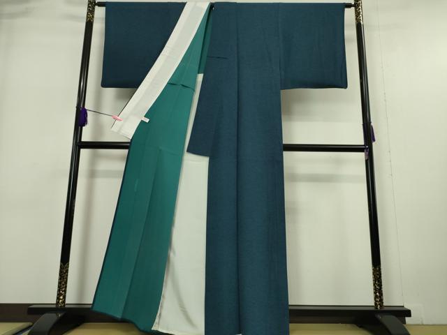 平和屋本店▽極上 人間国宝 二代目 六谷梅軒 錐彫り 重要無形文化 財伊勢型紙 江戸小紋 単衣 風神雷神 証紙付き 逸品 DZAA5622kh5