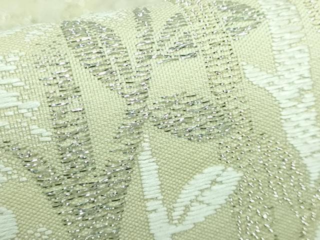 平和屋本店●極上 六通柄袋帯 唐織 新小石丸 プラチナ箔 本金箔 蒸栗色地 逸品 DZAA5700kh5
