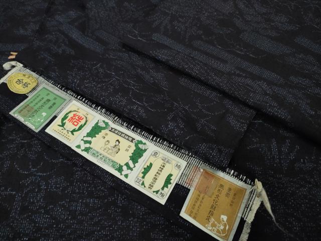 平和屋本店■極上 本場結城紬 重要無形文化財 100亀甲 エ霞風景文 証紙付き 逸品 DZAA5775kh5