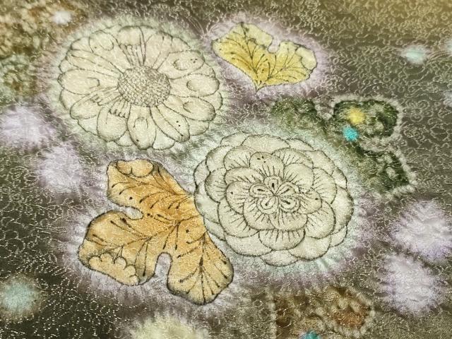 平和屋本店■最高級 二代目 久保田一竹 幻の辻が花 訪問着 暈し染め 金通し地 逸品 DZAA5778kh5