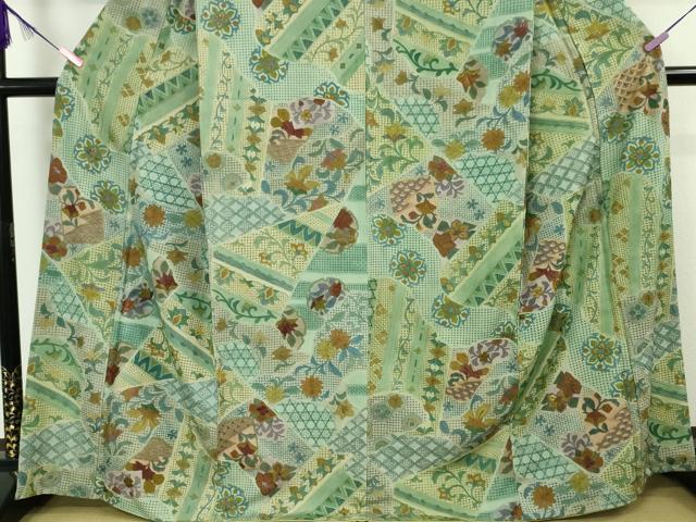 平和屋本店■極上 中国三大刺繍 スワトウ刺繍 汕頭刺繍 総刺繍 訪問着 切嵌花文 逸品 DZAA5780kh5