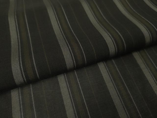 平和屋本店■希少 夏物 本場黄八丈 黒八丈 夏黄八 紗紬 間道 逸品 未使用 DZAA5781kh5