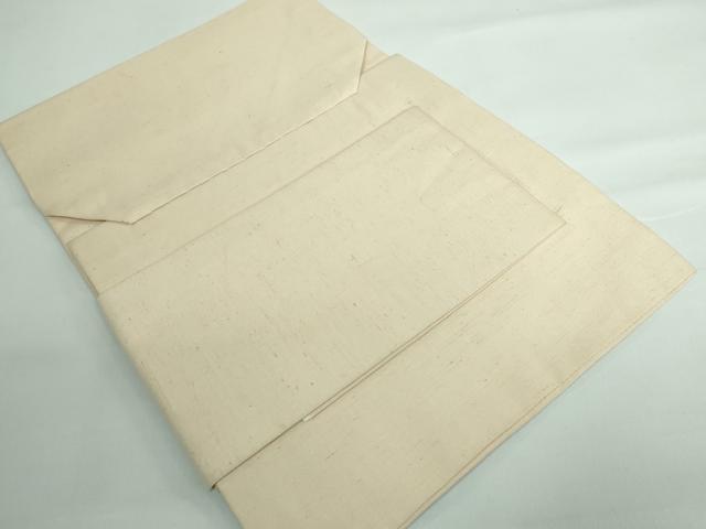 平和屋本店●極上 つけ帯 紬地 枝垂れ桜 金彩 丁子色 逸品 DZAA5800kh5