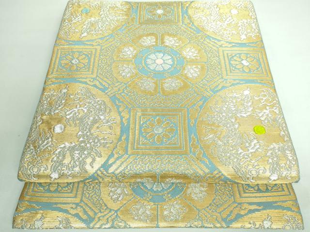 平和屋本店■最高級 龍村平蔵製 六通柄 本袋帯 奈良裂金襴 金銀糸 逸品 DZAA5894kh5