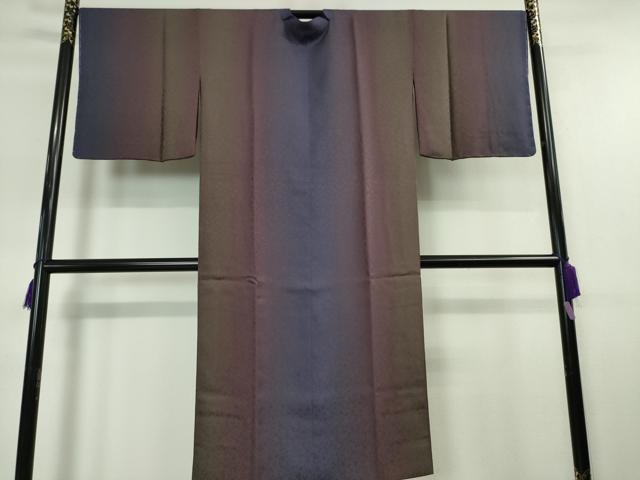 平和屋本店■極上 道行コート ロング丈 リバーシブル 縞 暈し染め 逸品 未使用 DZAA5900kh5