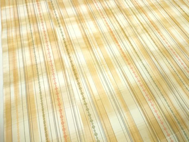 平和屋本店▽極上 紬 単衣 献上間道 逸品 DZAA5944kh5