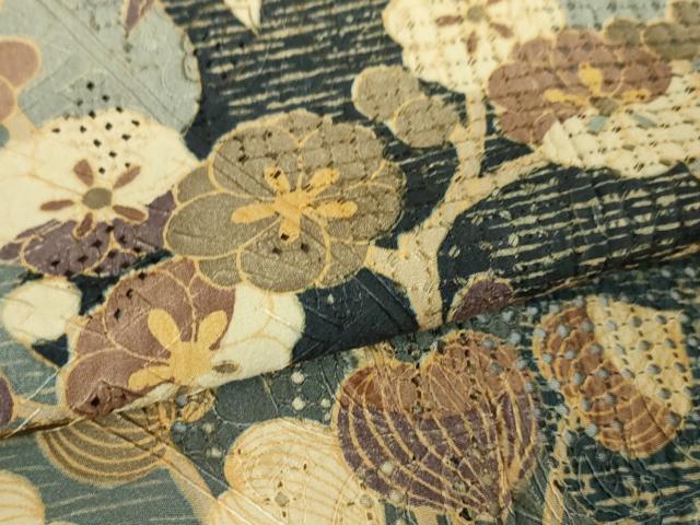 平和屋本店■極上 中国三大刺繍 スワトウ刺繍 汕頭刺繍 訪問着 吉祥花文 逸品 未使用 DZAA5954kh5