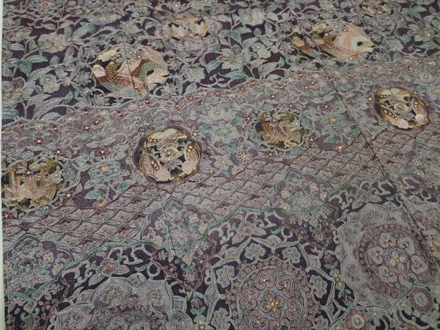 平和屋本店■極上 中国三大刺繍 スワトウ刺繍 汕頭刺繍 総刺繍 訪問着 鳳凰更紗花蝶文 暈し染め 金糸 逸品 未使用 DZAA5955kh5