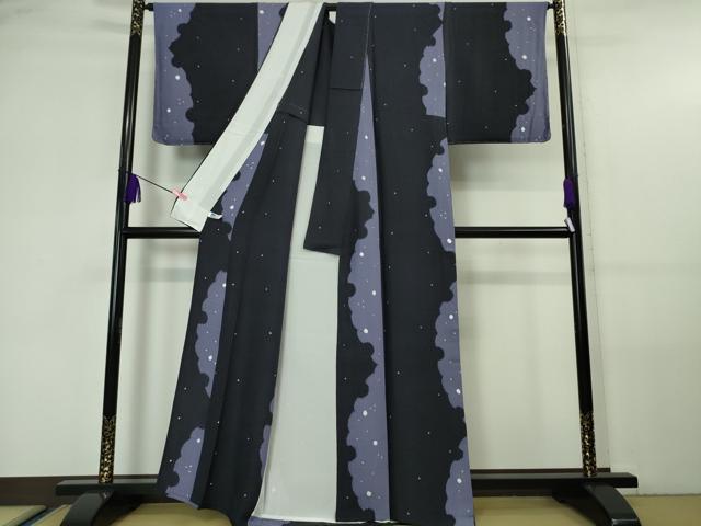 平和屋本店▽極上 訪問着 単衣 工芸絞染 木永栄絹 雪輪 証紙付き 逸品 未使用 DZAA5964kh5