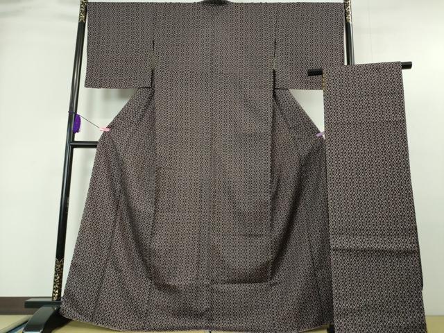 平和屋本店■極上 京都西陣・想屋謹製 お召・袋帯セット 花尽くし 黒地 胴抜き仕立て やまと誂製 逸品 未使用 DZAA5978kh5