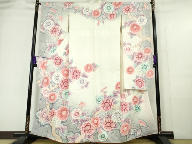 平和屋本店■極上 名門 藤娘きぬたや・総絞り 振袖 枝菊 暈し染め 逸品 DZAA5993kh5