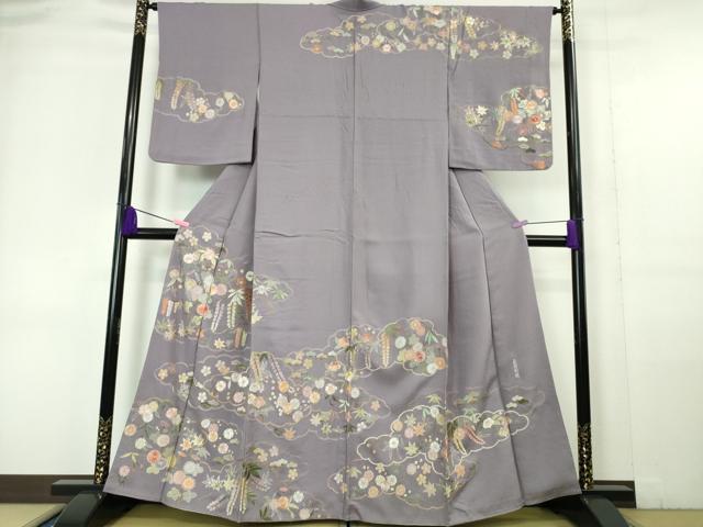 平和屋本店■極上 中国三大刺繍 蘇州刺繍 総刺繍 訪問着 雲取り吉祥花文 逸品 DZAA5997kh5