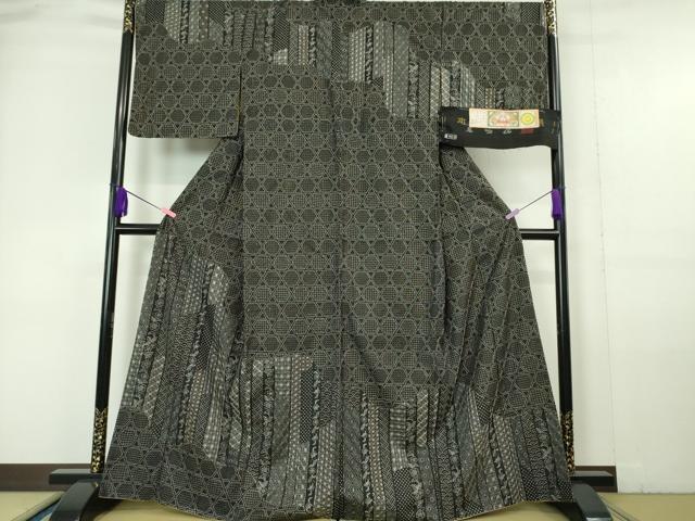 平和屋本店■極上 スワトウ刺繍 蘇州刺繍 総刺繍 刺し子 本場大島紬 訪問着 尾峨佐染繍 名物裂花文 上村絹織物 証紙付き 逸品 DZAA5999kh5