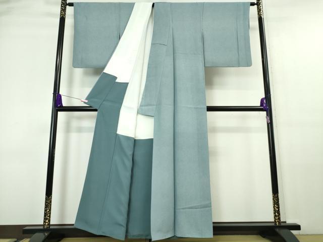 平和屋本店●極上 江戸小紋 鮫小紋柄 薄花色×白 逸品 DZAA6042kh5