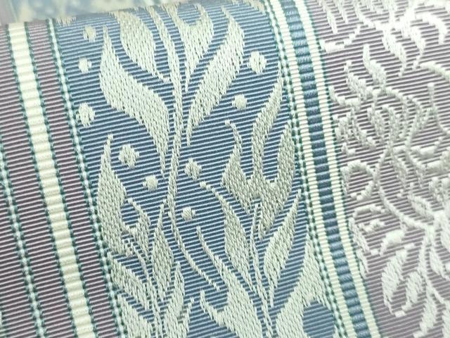 平和屋本店■極上 本場筑前博多織 八寸名古屋帯 草葉間道 やまと誂製 逸品 DZAA6053kh5