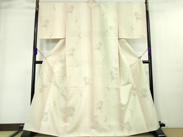 平和屋本店■極上 結城紬 奥順謹製 はたおり娘 80亀甲 飛び亀甲柄 雪輪 舞桜 やまと誂製 逸品 DZAA6188kh5