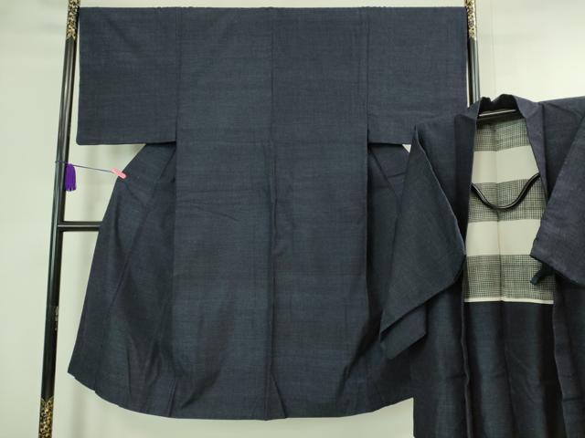 平和屋本店●極上 男性 本場結城紬 重要無形文化財 アンサンブル 杢 逸品 DZAA6193kh5